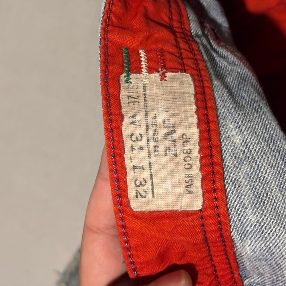 Diesel Zaf Womens Low Rise Flare Jeans 31x32 Distressed Light Wash Blue Y2K - Picture 8 of 12